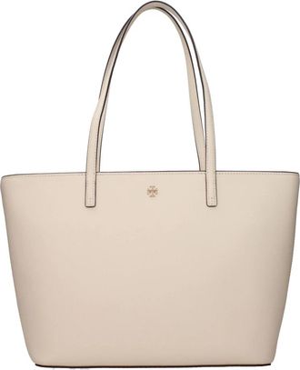 Tory Burch Leren Schoudertas - Dames - Shoppers - Beige - ONE Size - Leer - Tassen