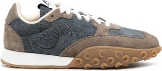 Marine Serre MS-Rise denim sneakers - women - Suede - 40 - Blue
