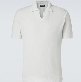 Thom Sweeney Cotton terry polo shirt
