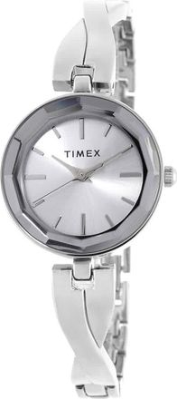 Timex Quartz Stainless Steel Silver Dial Ladies Watch TW2T49400