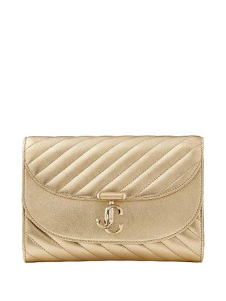 Jimmy Choo London Avenue clutch bag - women - Leather - One Size - Gold