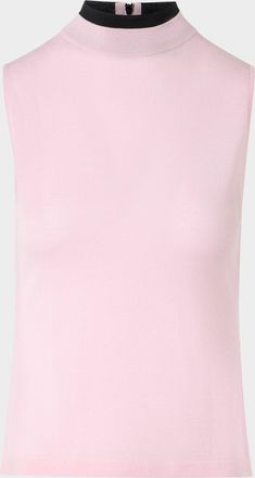 Akris Sleeveless Merino Knit Mock-Neck Top