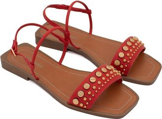 Bottero Studded Sandal in Vermelho at Nordstrom, Size 11