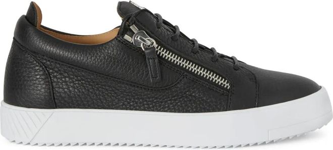 Sneakers Frankie con doppia zip - Nero