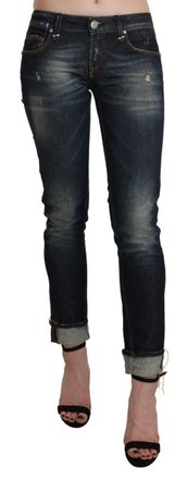 Acht Washed Low Waist Skinny Cropped Womens Pant