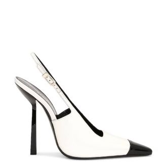 Saint Laurent Womens Ines Slingback Pumps, Brand Size 40 ( US Size 10 )