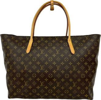 Louis Vuitton Brown Leather Pvc Handbag Tote Bag (Pre-Owned)