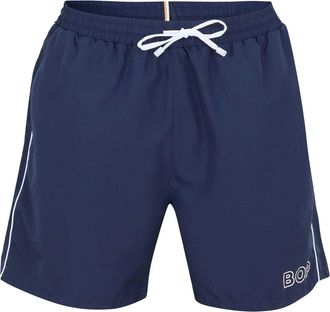 HUGO BOSS Heren zwemshort met zijstreep (Donkerblauw)