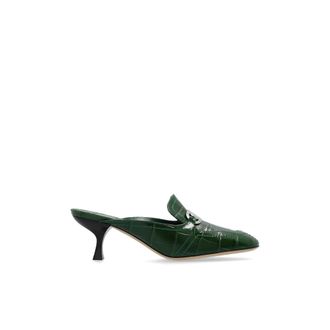 Ferragamo Elodye Mules - Dames - Muiltjes - Groen - 36 1/2 EU - Leer - Schoenen