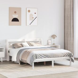 vidaXL Estructura De Cama Sin Colch&oacute;n Madera De Pino Blanca 150x200 Cm Vidaxl