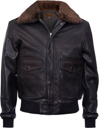Infinity Leather Air Force A2 Brown Aviator Leather Bomber Jacket-Sao Paulo