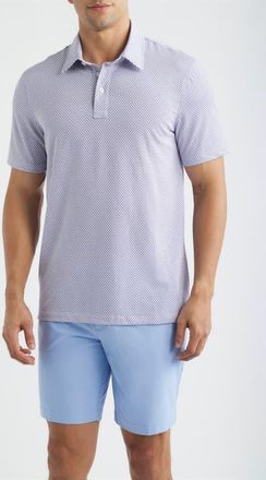 G/Fore All Play Mosaic Print Performance Golf Polo in Blush at Nordstrom, Size Xx-Large