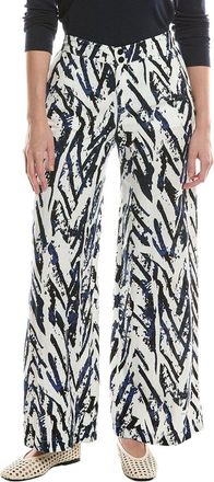 Nic+Zoe Nic & Zoe Indigo Linen-Blend Wide Leg Pant