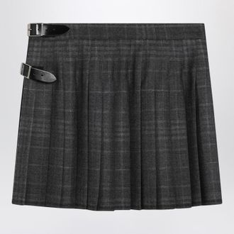 Balenciaga Shadow-Effect Tartan Mini Skirt