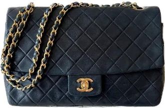 Chanel Pre-owned Fabric chanel-bags - Dames - Vintage Schoudertas - Zwart - ONE Size - Leer - Vintage