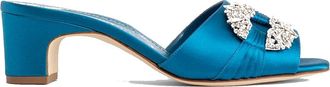 Manolo Blahnik Prinap 050 Satin Mules