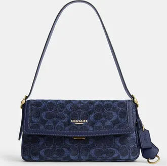 Coach Etta Small Flap Shoulder Bag In Signature Chenille