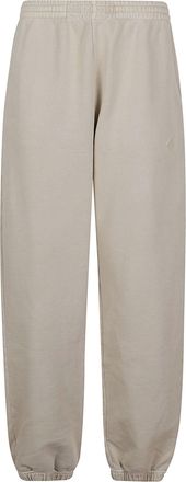 Haikure Beige Wide-Leg Pants With Elastic Waistband And Logo Detail