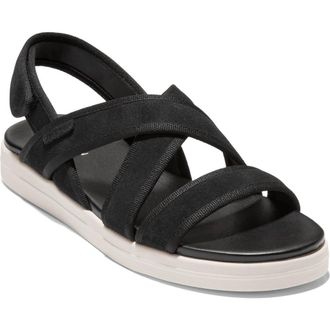 Cole Haan Nantucket Drift Sandal in Black Suede/Black Gros Grain at Nordstrom Rack, Size 7.5