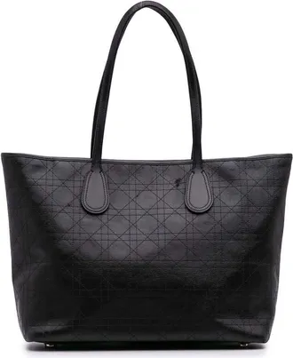 Dior Pre-owned Dior Medium Coated Canvas Cannage Panarea Tote Ladies L3CEYRAFSDFNTK16