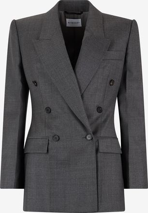 Givenchy Zweireihiger taillierter Blazer aus Wolle