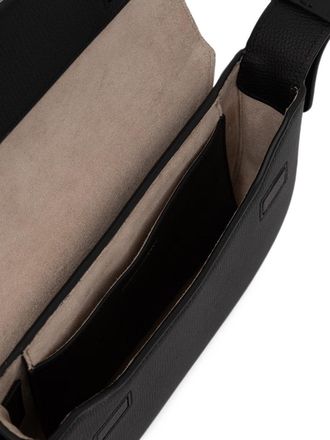 Emporio Armani Pebbled Leather Crossbody Bag - Black