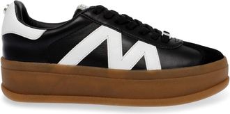 Steve Madden Womens Opponent Low Top Trainers in Black/Whte - Size UK 8