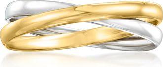 Ross-Simons Italian 10kt 2-Tone Gold Rolling Ring