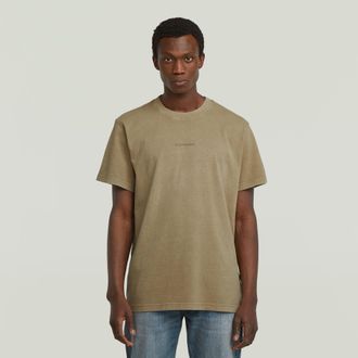 G-Star Overdyed Center Chest Loose T-Shirt - Beige - Heren