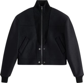 Maison Margiela Virgin Wool Bomber Jacket - Dames - Zomerjassen - Zwart - S - Katoen - Jassen