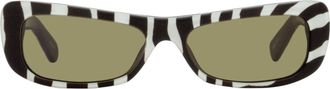 Jacquemus JAC55S Zebra-Stripe Acetate Sunglasses - Multicolor