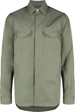 Rick Owens cotton shirt jacket - men - Polyester/Cotton - 50 - Green