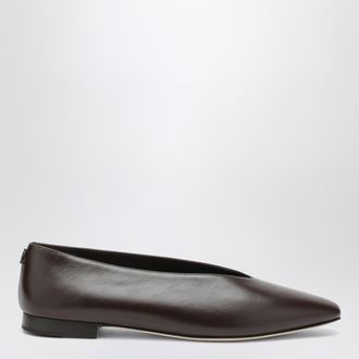 Jimmy Choo London Ballerine Margot in pelle color cioccolato
