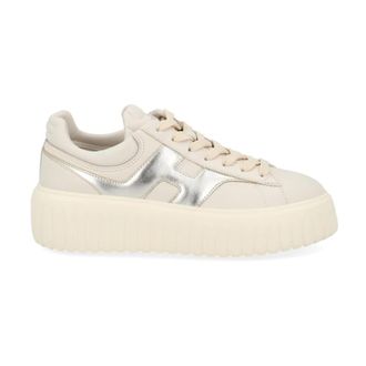Hogan H-Stripes Platform Sneakers - Dames - Sneakers - Wit - 39 EU - Leer - Schoenen