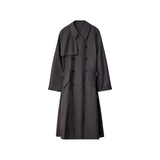 Christophe Lemaire Lichte Trenchcoat - Dames - Mantels - Grijs - Maat: S Katoen