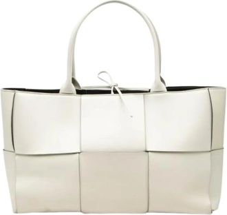 Bottega Veneta Pre-owned Tote Bags, female, White, Size: ONE SIZE Pre-owned Arco Tote