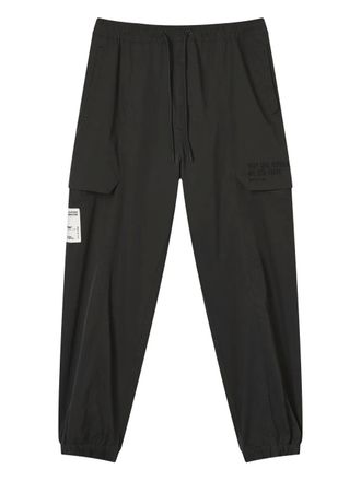 Fingercroxx cargo drawstring trousers - men - Polyester - L - Grey