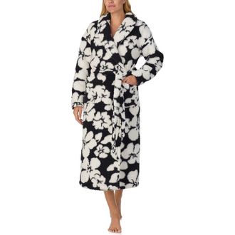Sanctuary Checkered Robe in Black Floral at Nordstrom Rack, Size Large/x-Large