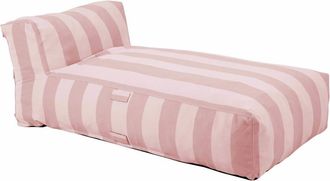 Oviala Sill&oacute;n de rayas para muebles de jard&iacute;n modulares, rosa empolvado