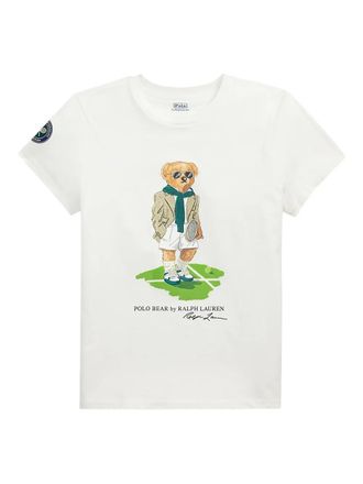 Polo Ralph Lauren x Wimbledon Polo Bear T-shirt - women - Cotton - S - White