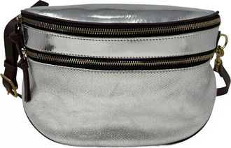 Kempton & Co. Womens Inez Belt Bag In Metallic Twill