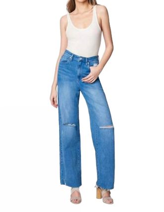 Blank NYC The Franklin Ribcage Wide Leg Straight Jeans In Sunset Rider