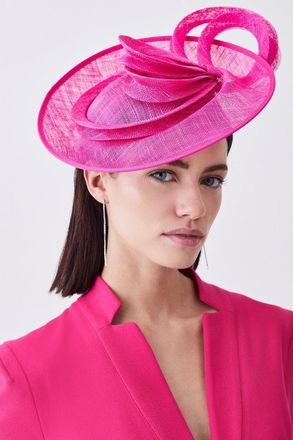 Karen Millen Womens Asymmetric Disc Headband Fascinator - Pink - One Size