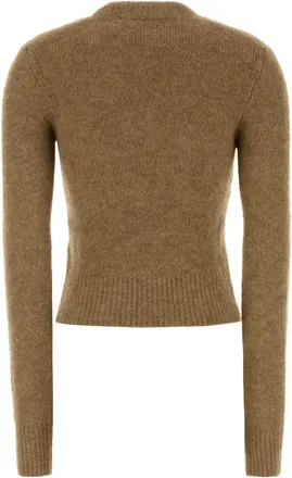 Ami Womens Alpaga Sweater Camel Alpaca Merino Wool