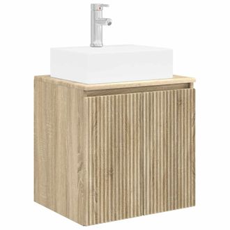 vidaXL Vanidad Con Lavabo De Pared Roble Sonoma 49,5 X 41 X 62,5 Cm Vidaxl