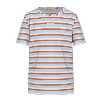 Marni T-Shirts, female, Blue, Size: 2XS Striped Pattern T-Shirt