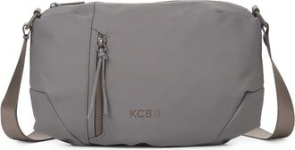 KCB Large Cord Crossbody Bag | Large Capacity and Organization | Multipurpose Zippered Pockets | Durable Material | Adjustable Handles | 100% Vegan, grey,