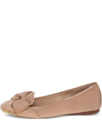Tory Burch Flatjes met strikdetail - Beige