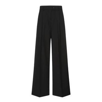Sportmax Pantalone Oversize in Lana Stretch