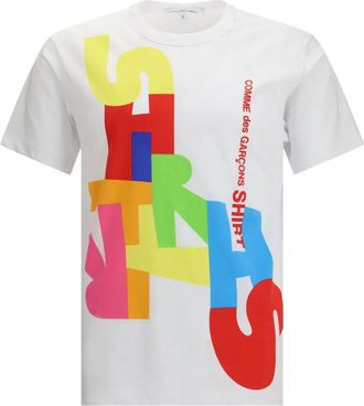 Comme Des Gar&ccedil;ons T-shirt met grafische print - Wit